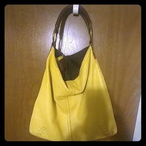 Lucky Brand Large Slouch Yellow Hobo